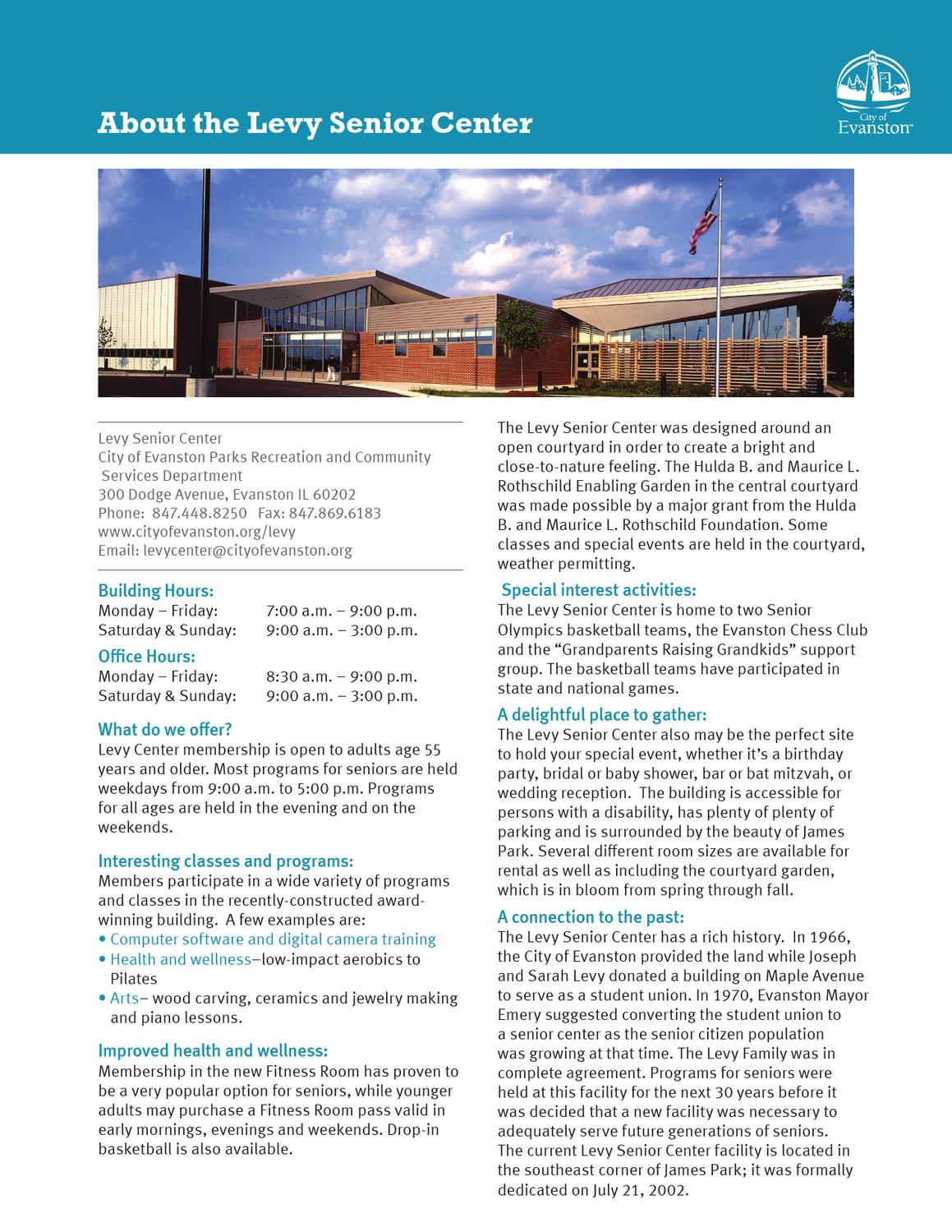 Levy Center by City of Evanston Issuu