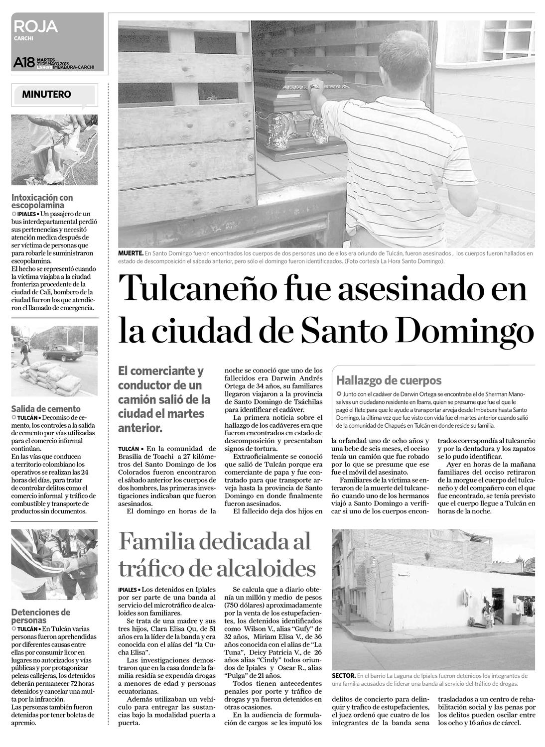 Edicion Impresa Norte Del 21 De Mayo De 2013 By La Hora Ecuador Issuu ecuador issuu