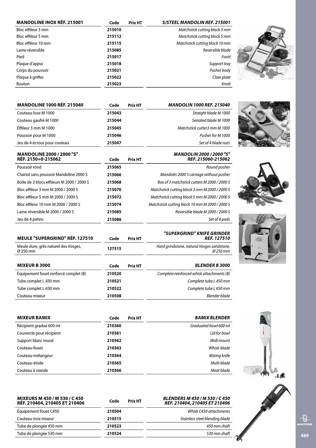 2013 Matfer Catalogue Spare Parts & Index by Kat Cooper Issuu