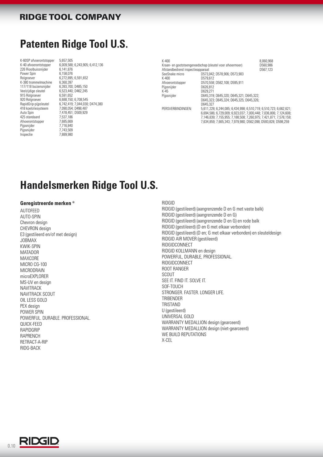 RIDGID Ridge Tool Gereedschappen by ERIKS Nederland Issuu
