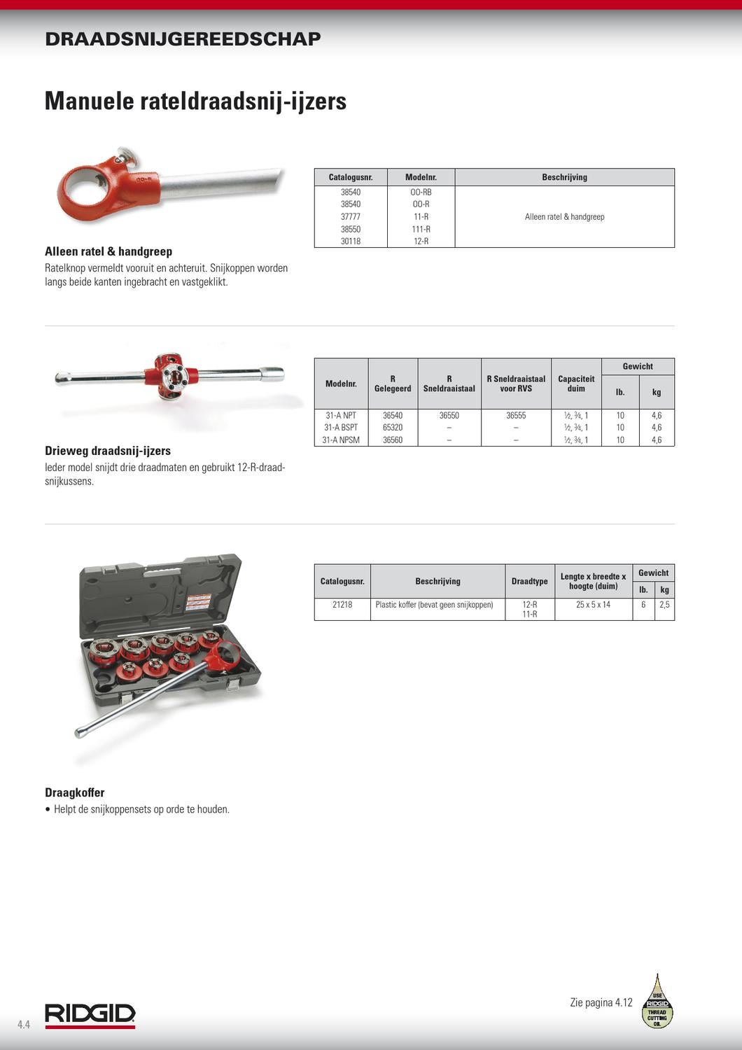 RIDGID Ridge Tool Gereedschappen by ERIKS Nederland - Issuu