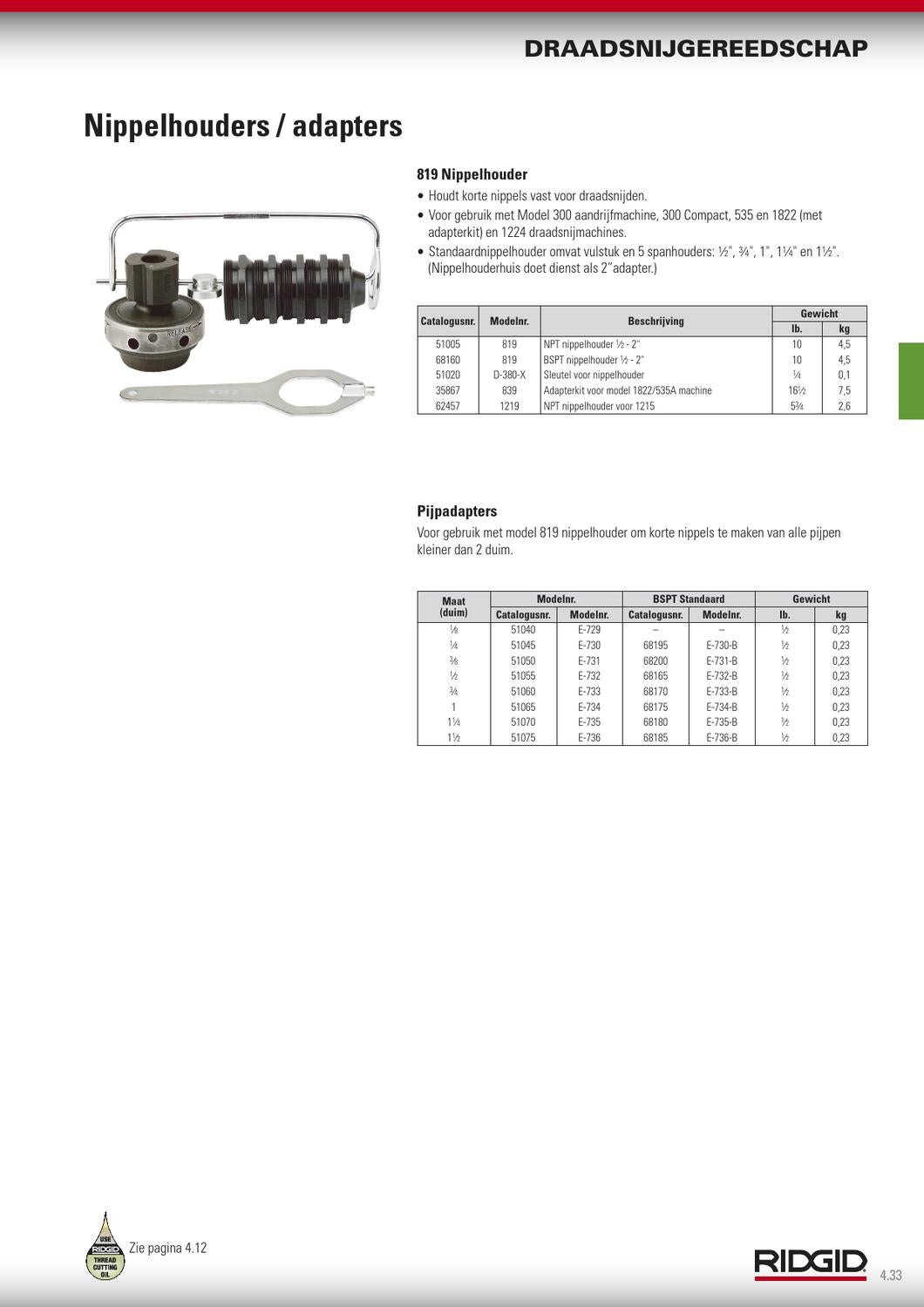 RIDGID Ridge Tool Gereedschappen by ERIKS Nederland - Issuu