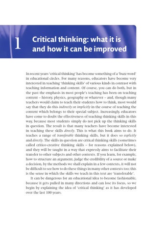 Critical Thinking: An Introduction (second edition) by Cambridge ...