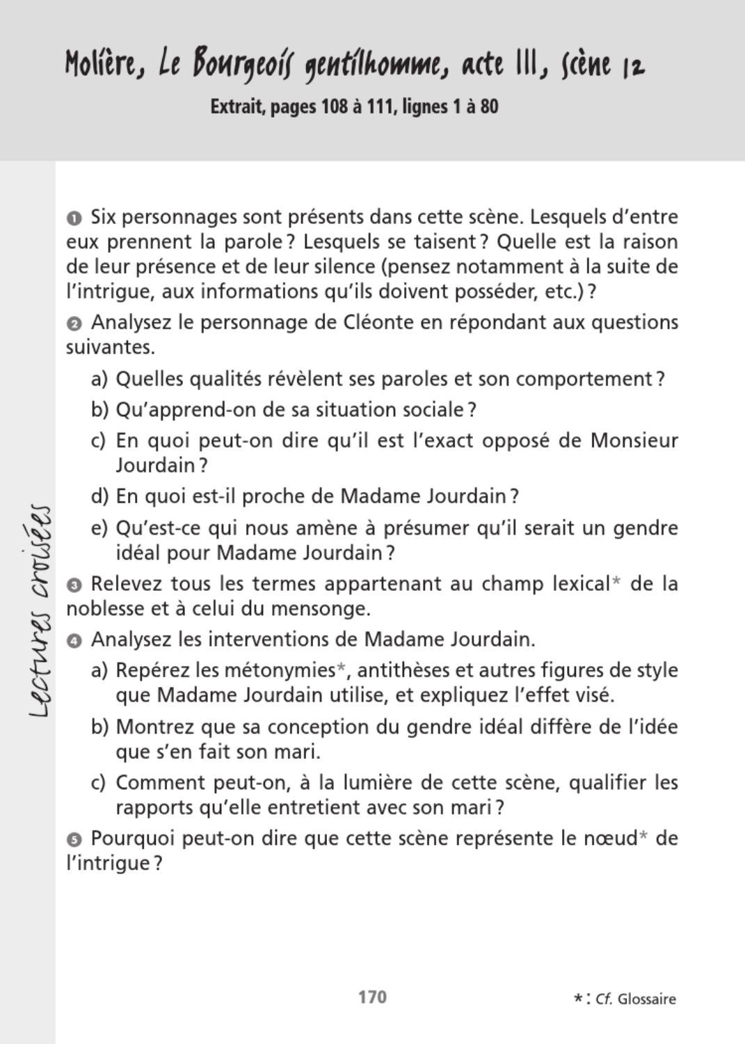 Le Bourgeois Gentilhomme Acte 3 Scène 3 Analyse