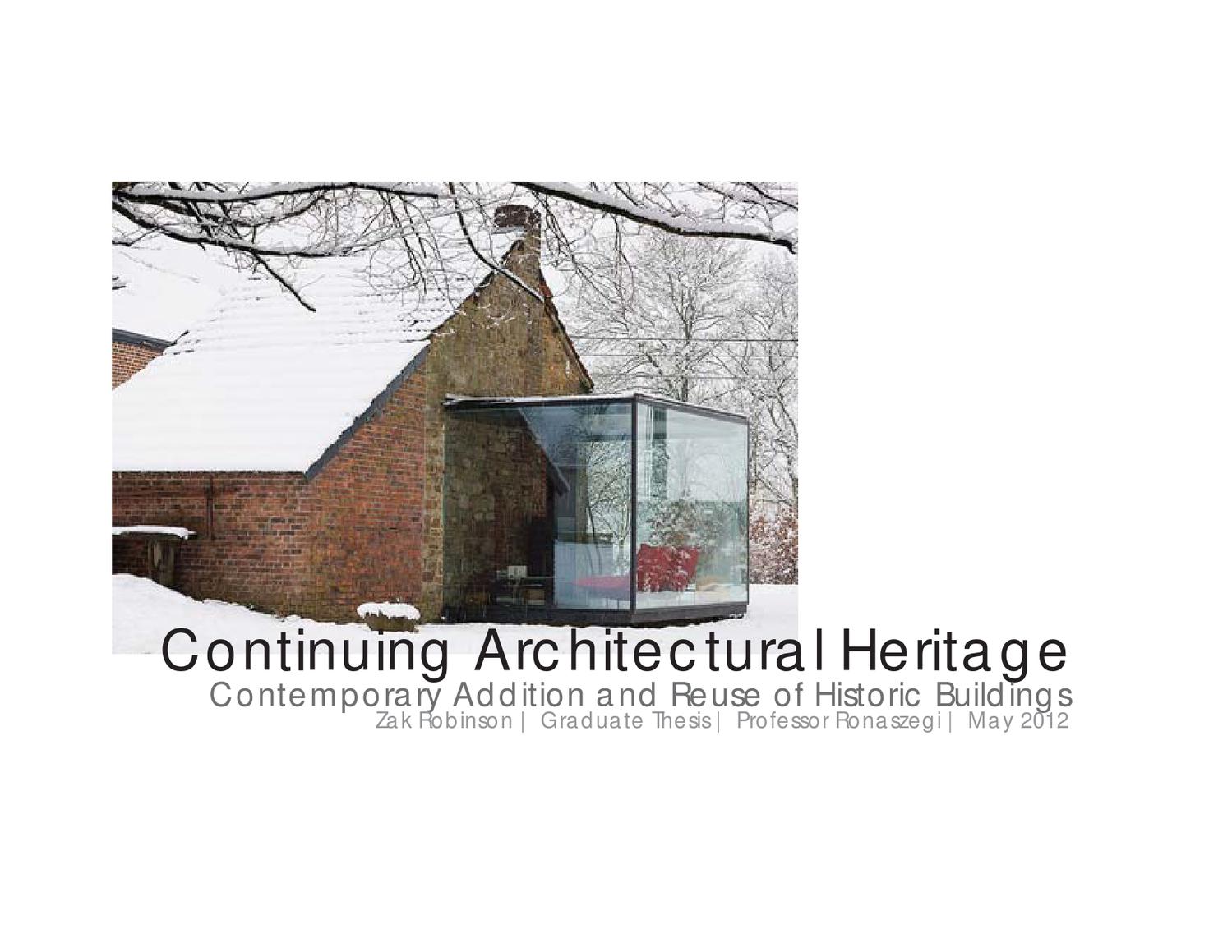 Adaptive reuse of heritage buildings thesis image