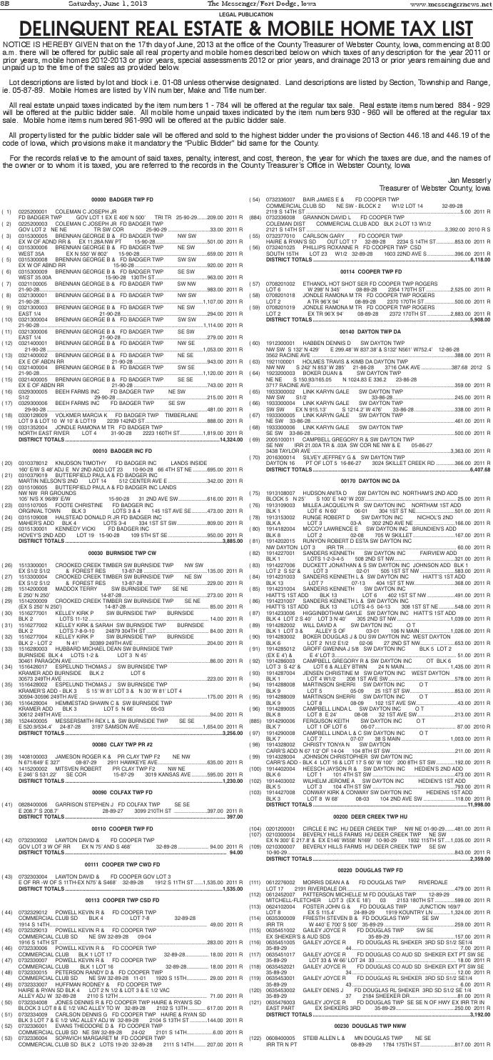 0601 delinquent tax by Newspaper Issuu