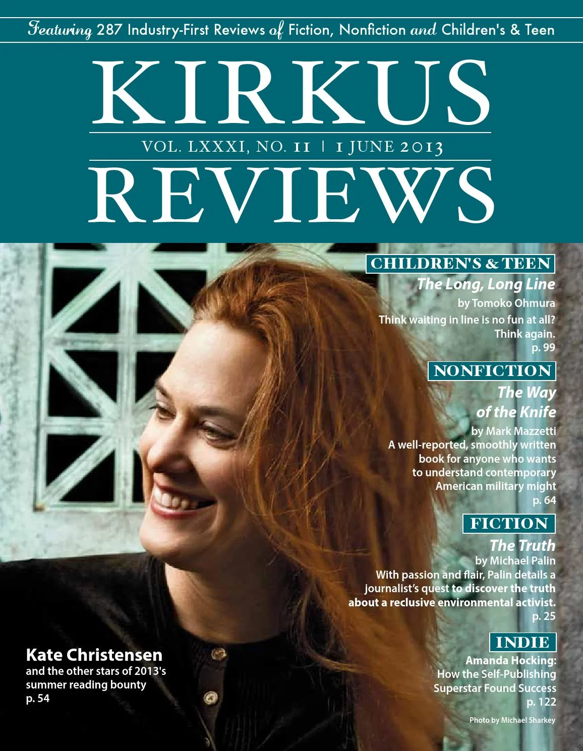 June 01, 2013 Volume LXXXI, No 11 by Kirkus Reviews