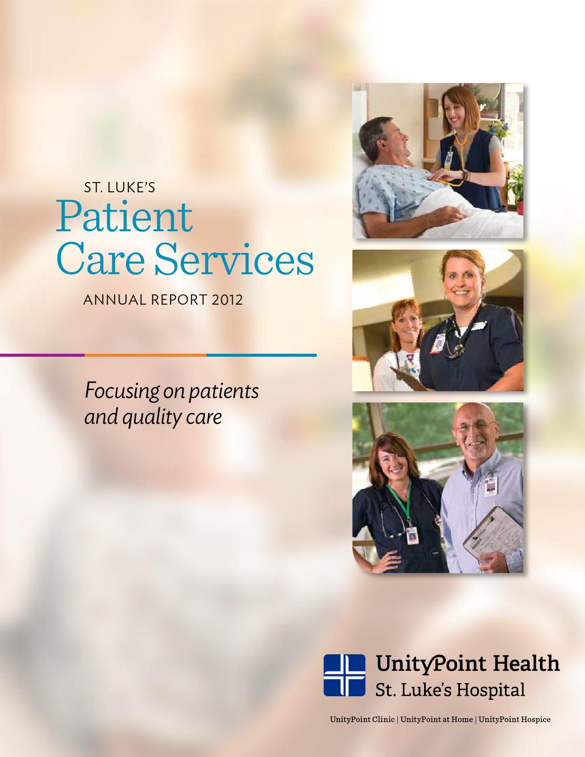 UnityPoint Health Patient Services Annual Report 2012 by UnityPoint