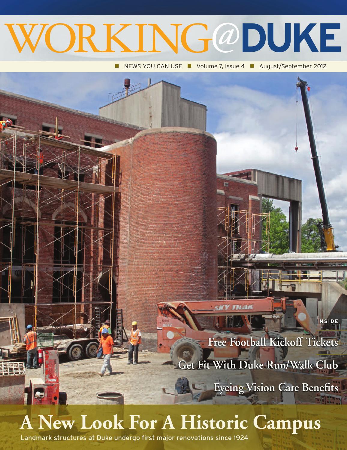 Working@Duke August/September, 2012 Issue by Working Duke - Issuu