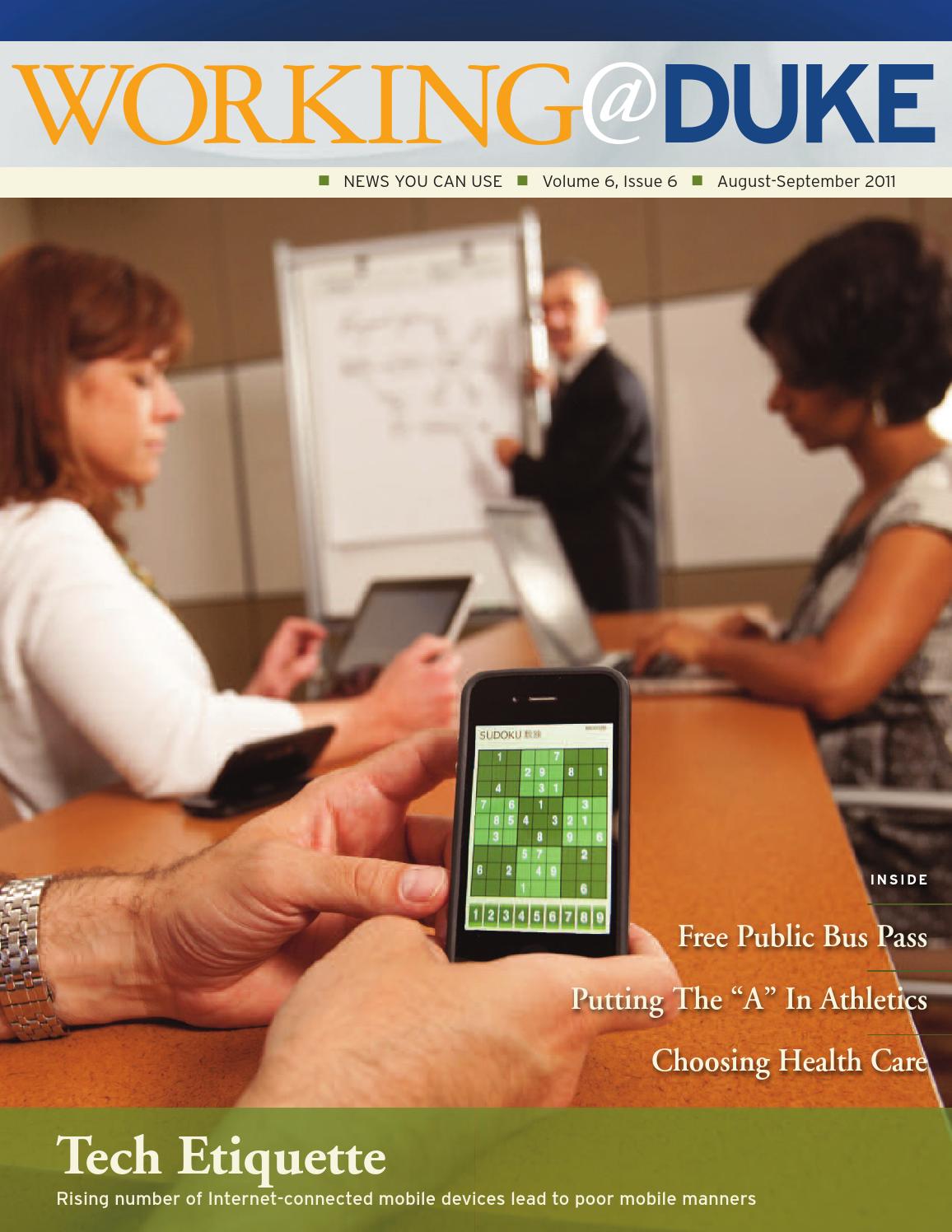 Working@Duke August/September, 2011 Issue by Working Duke - Issuu