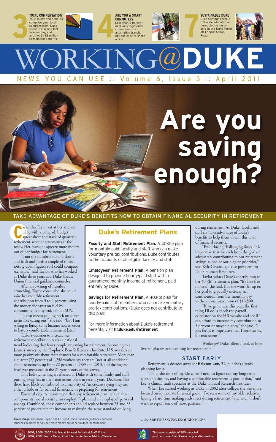 Working@Duke April, 2011 Issue by Working Duke - Issuu