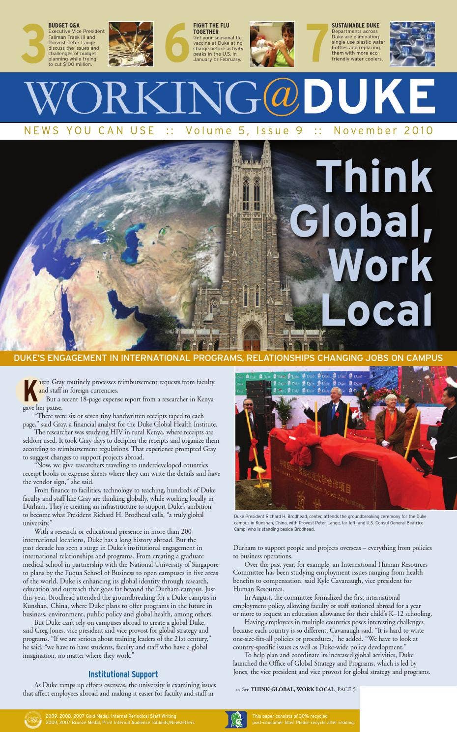 Working@Duke November, 2010 Issue by Working Duke - Issuu