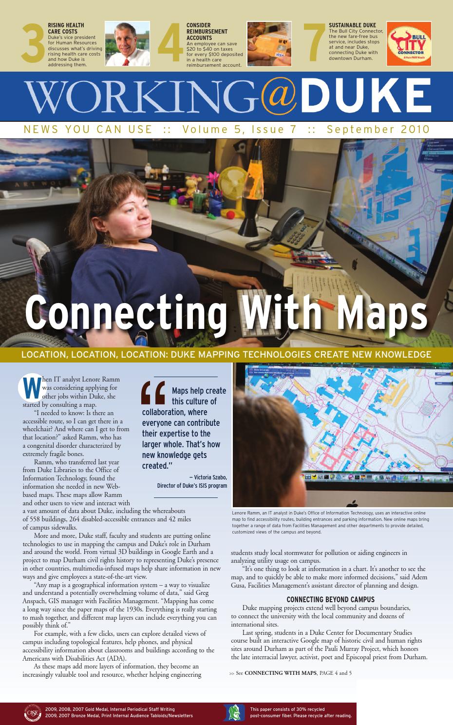 Working@Duke September, 2010 Issue by Working Duke - Issuu