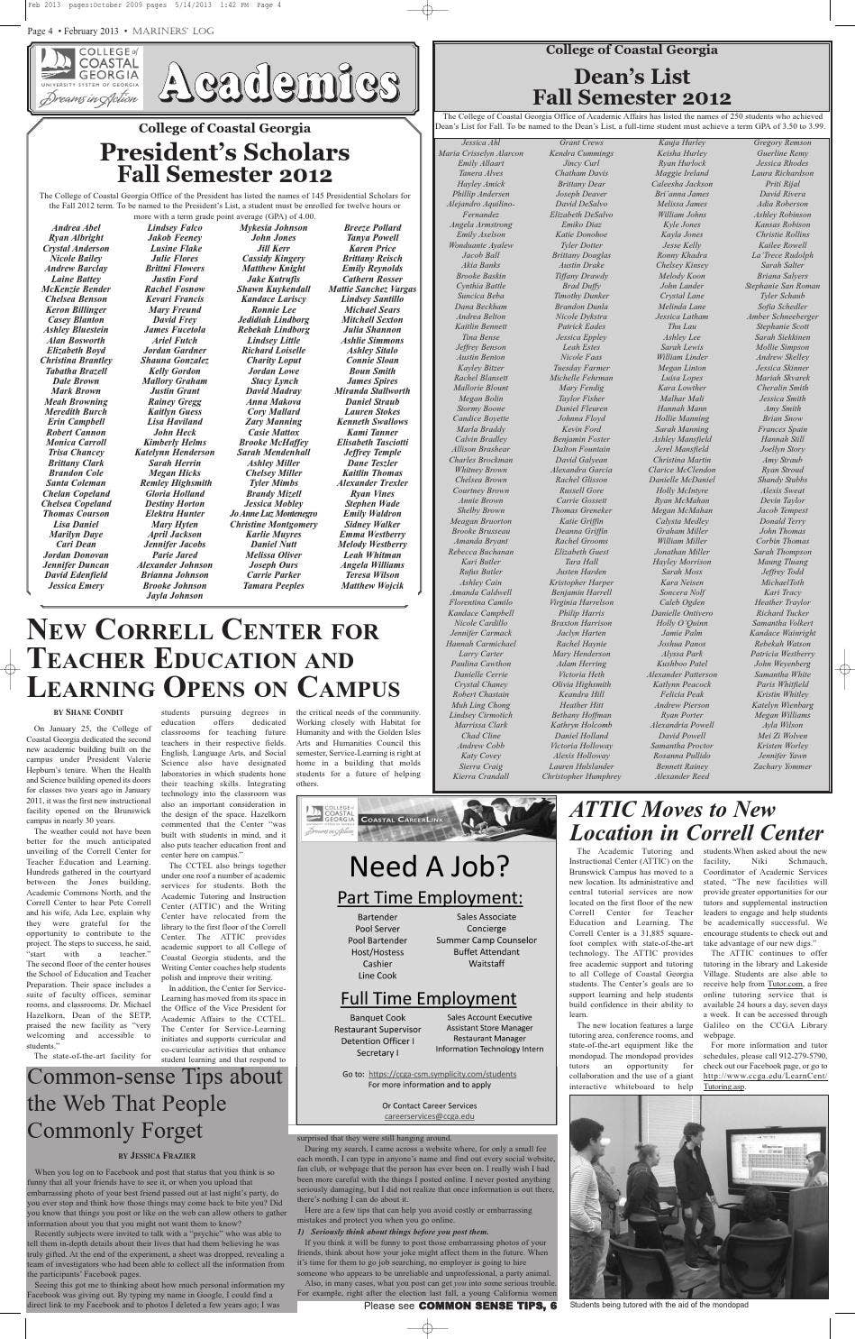 Feb 2013 by College of Coastal Georgia - Issuu, image size:949x1485