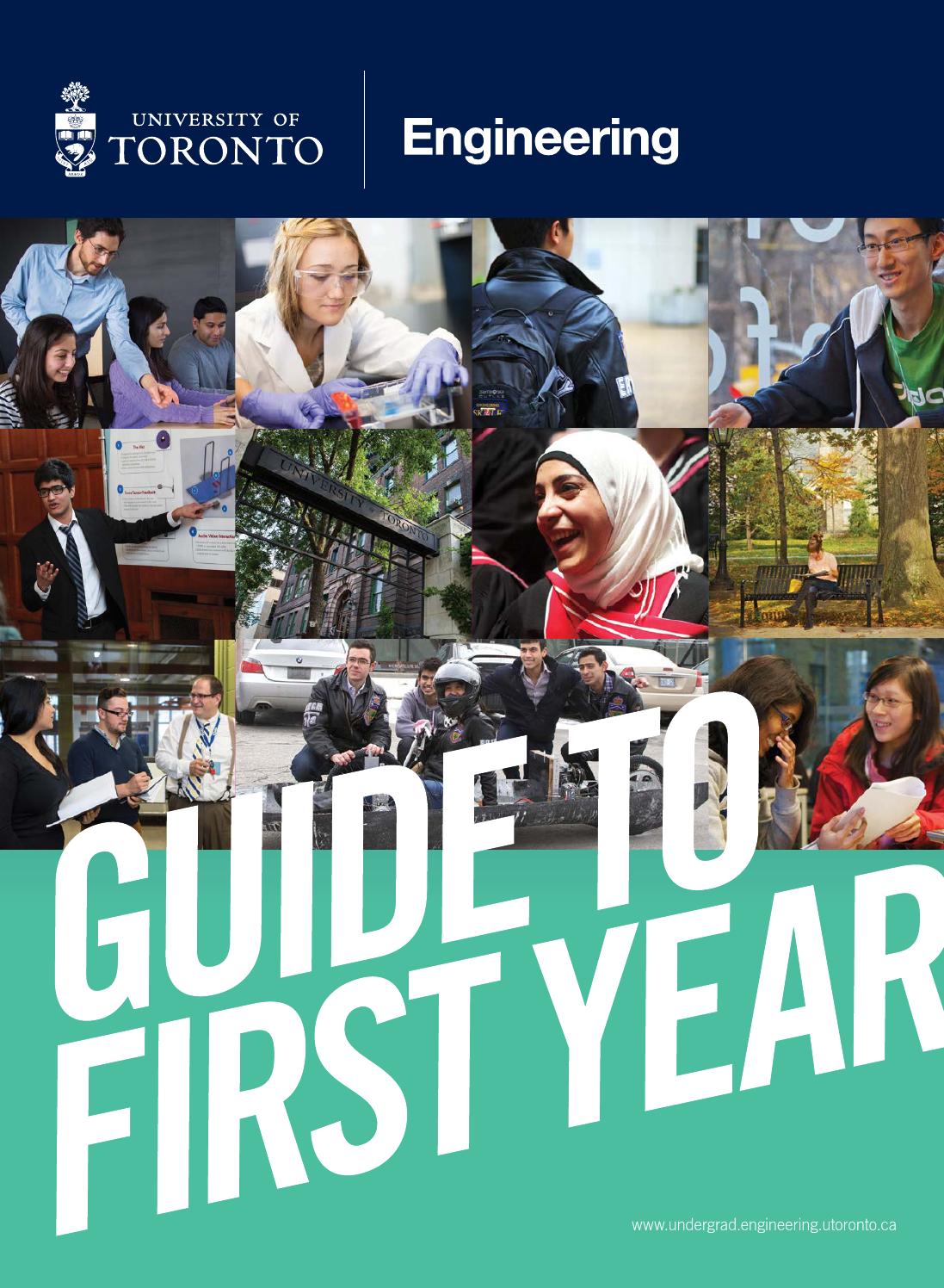 Guide to First Year 20132014 by University of Toronto Faculty of