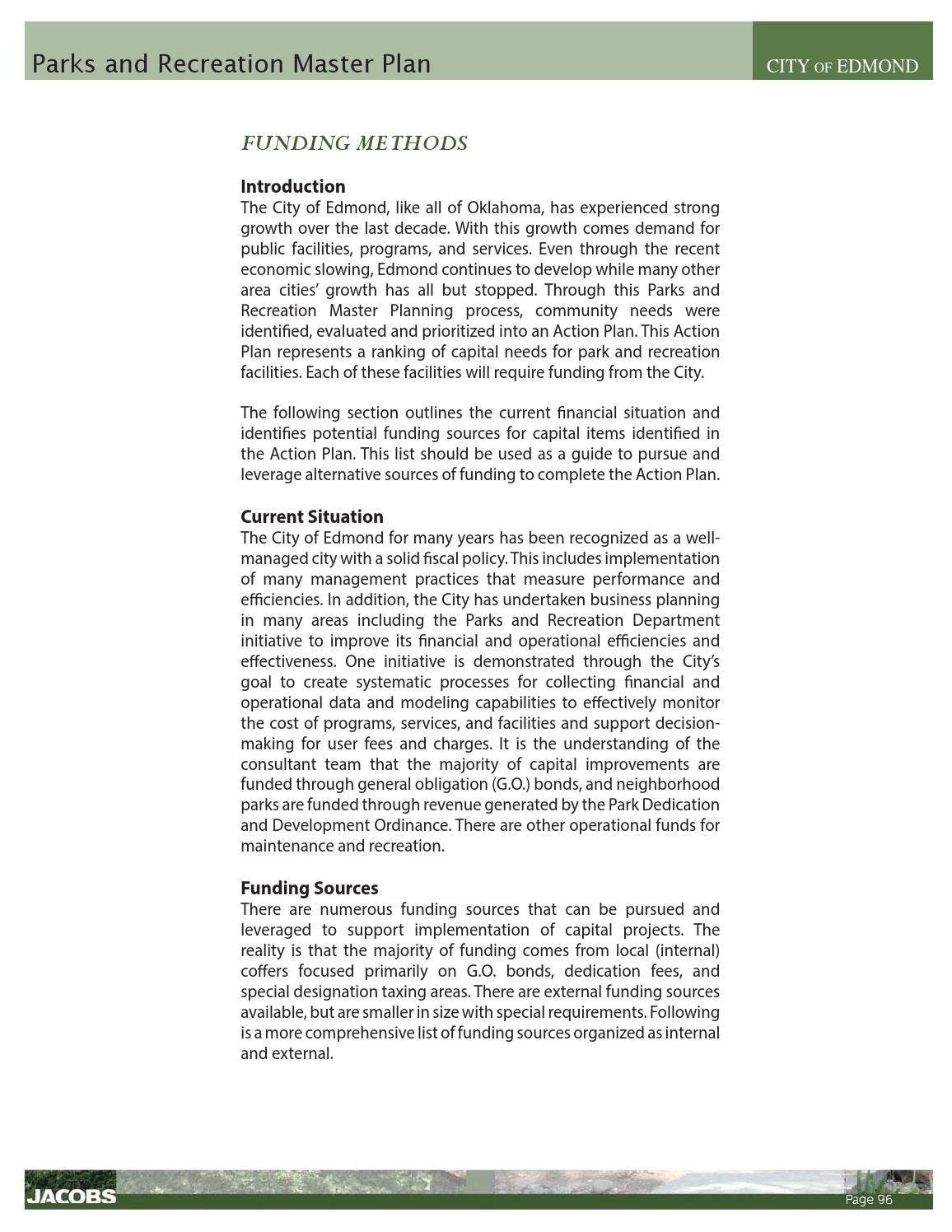 Edmond Parks & Recreation Master Plan by City of Edmond - Issuu