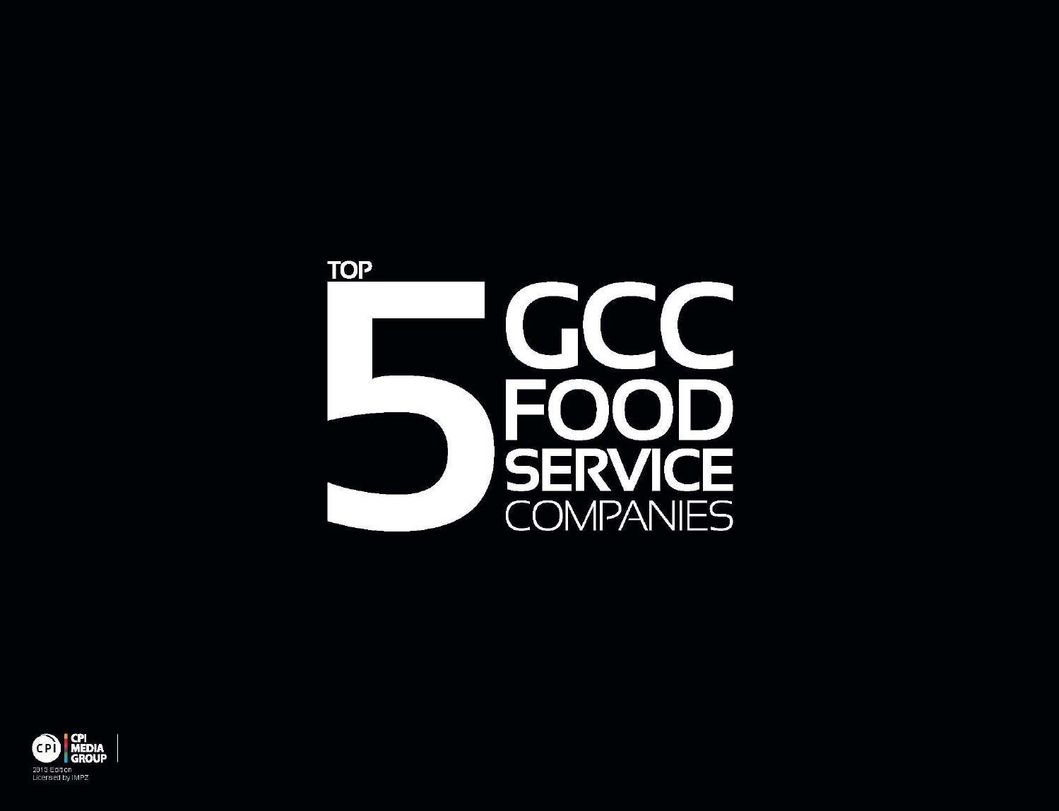 Top 5 GCC Food Service Companies by The Pro Chef Middle East Issuu