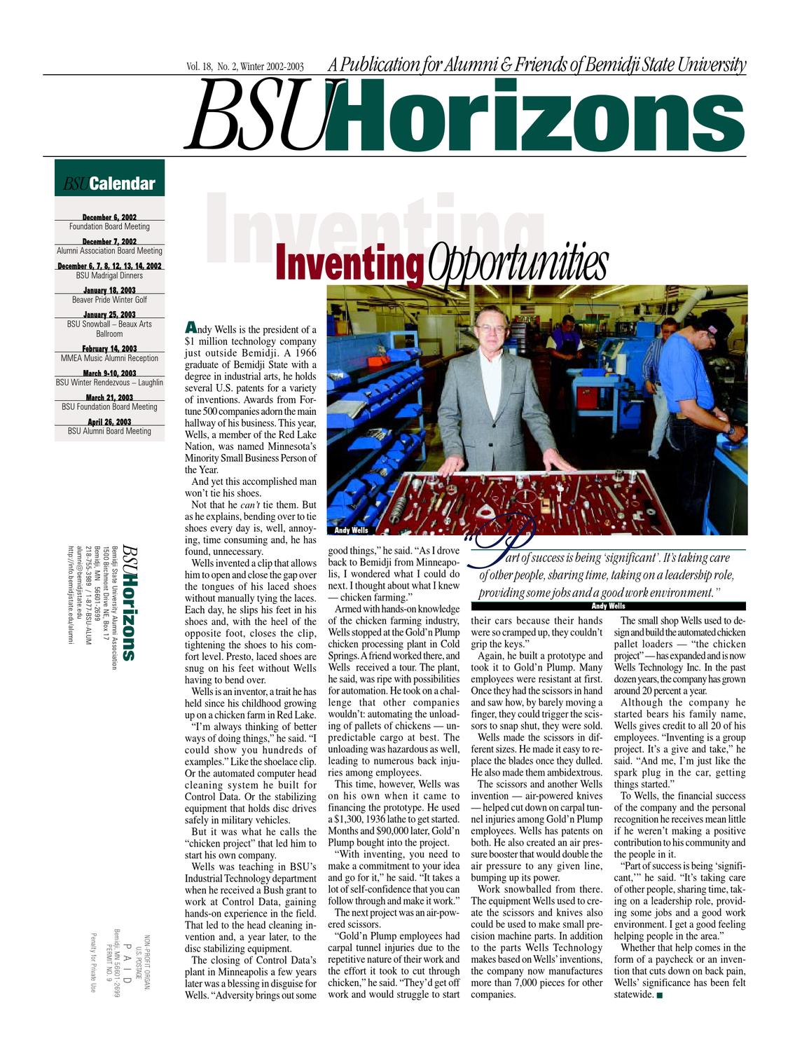 winter03 by Bemidji State University - Issuu