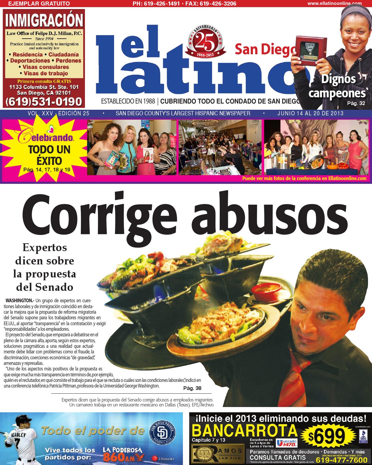 Ed 25 junio 14 al 20 de 2013 by El Latino San Diego Newspaper - Issuu