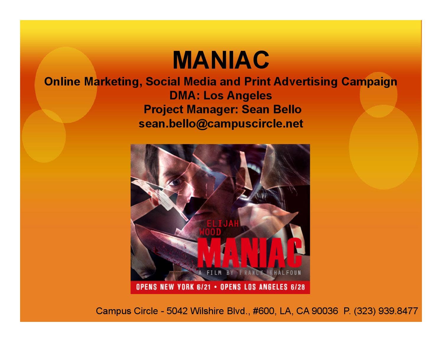 Maniac Recap Report by Sean Bello - Issuu