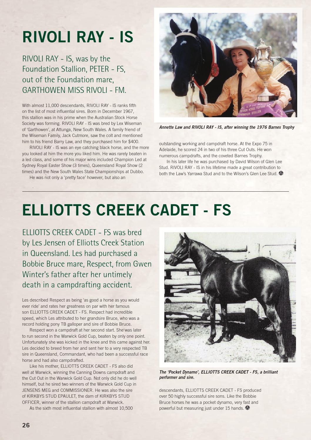 Australian Stock Horse Society 40th Anniversary Compendium by