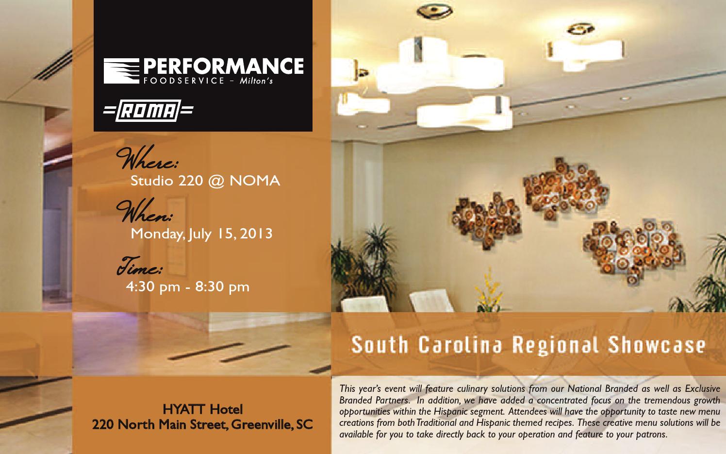 Greenville Regional Showcase Invite by Performance Foodservice Issuu