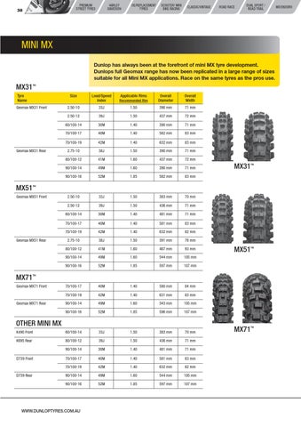 Dunlop Tyre Guide by Monza Imports - Issuu