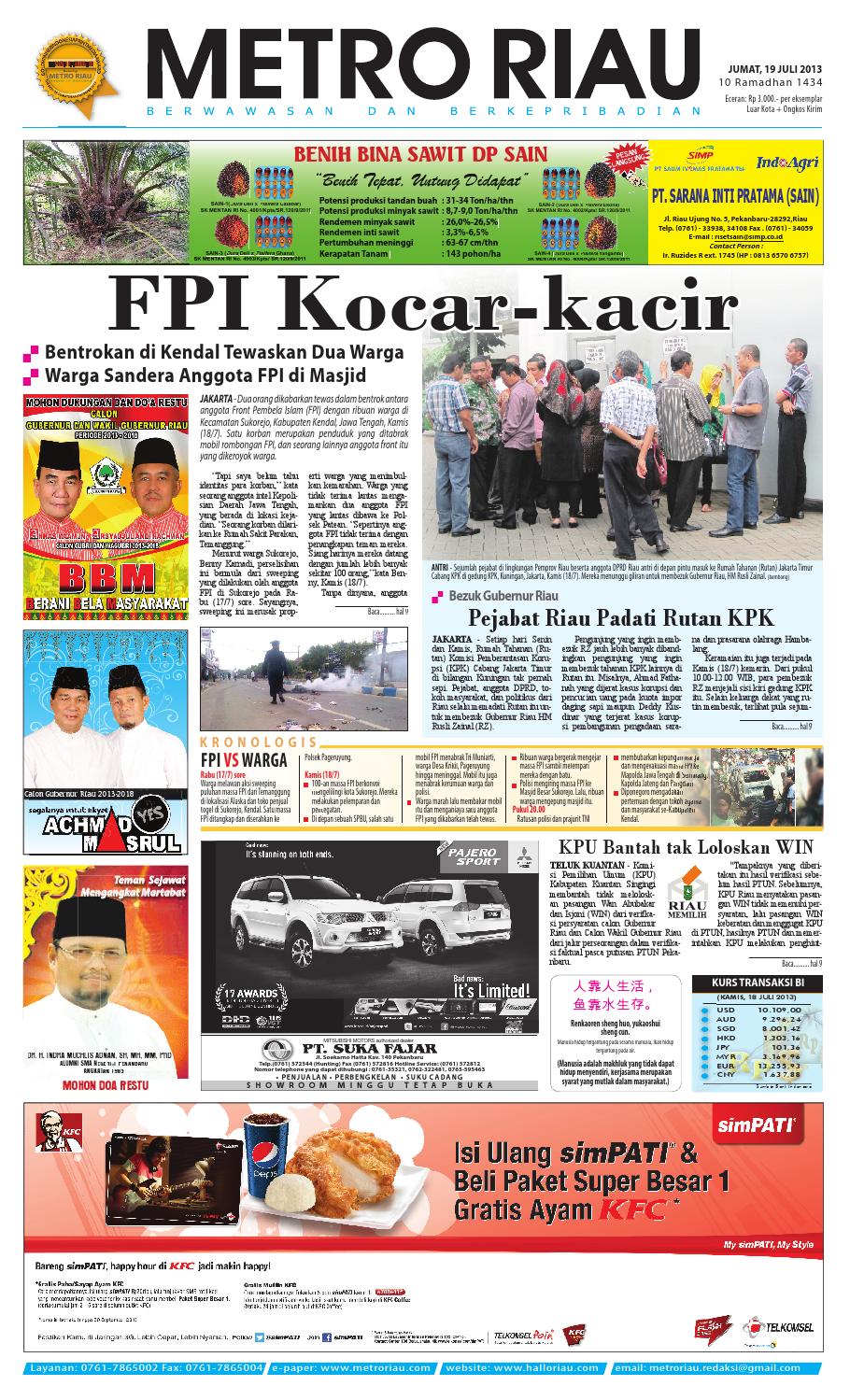 190713 By Harian Pagi Metro Riau Issuu<script async src=