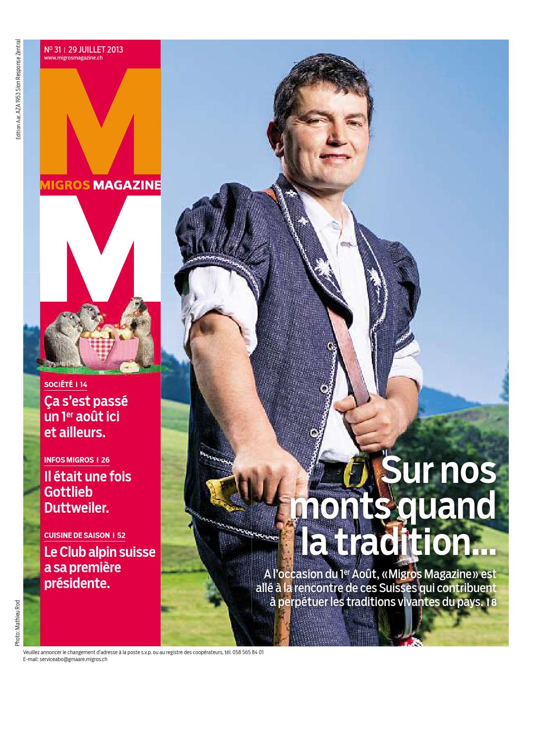 Migros magazin 31 2013 f aa by Migros-Genossenschafts-Bund - Issuu