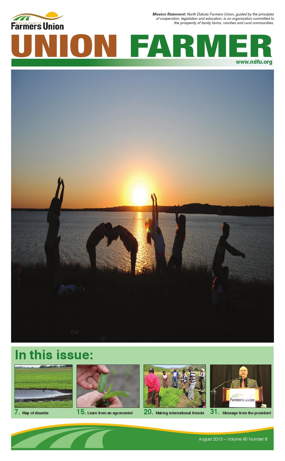 August Union Farmer 2013 by North Dakota Farmers Union Issuu