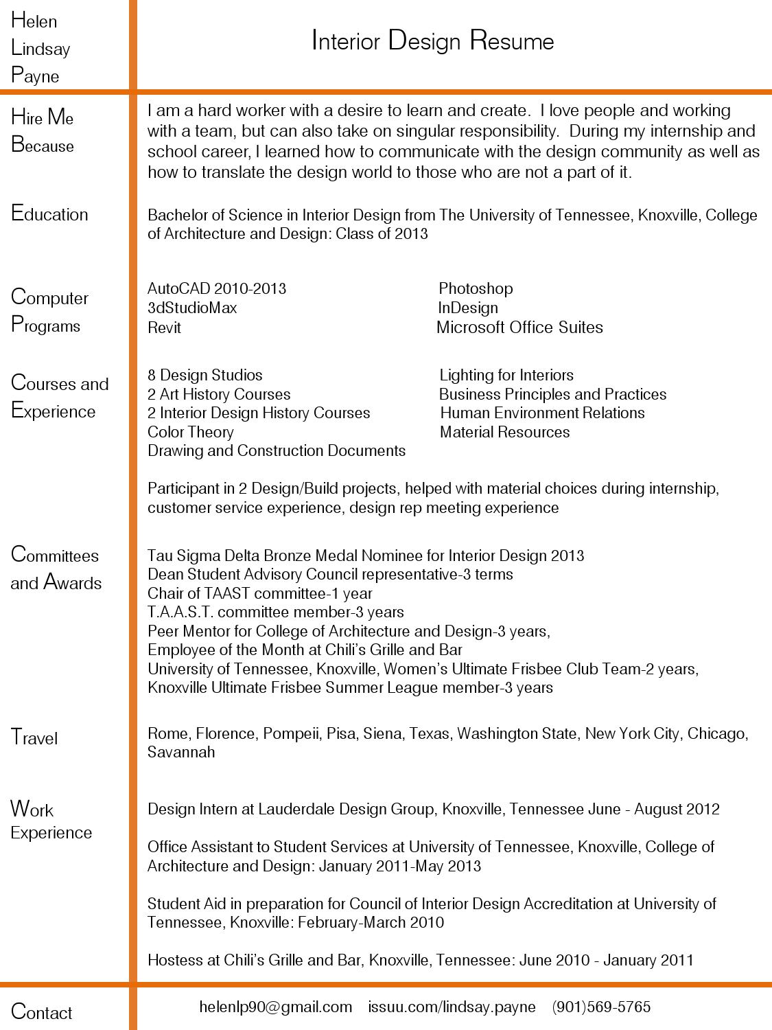 Resume By Lindsay Payne Issuu