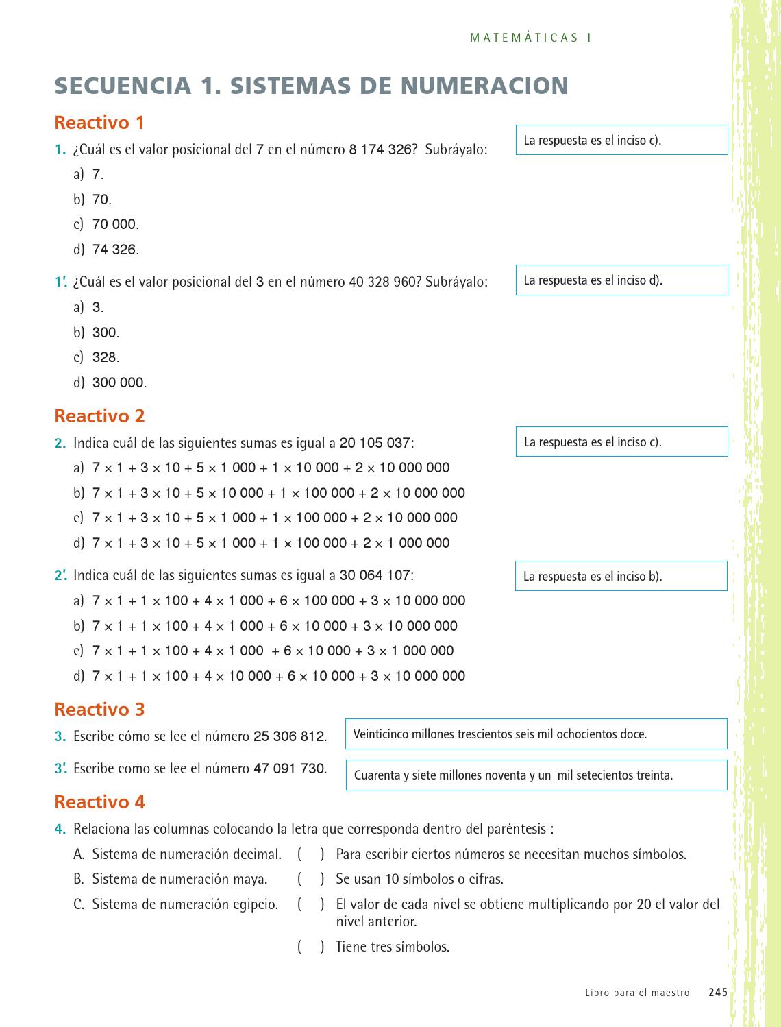 Como Se Escribe 73 En Letras Maestro. Matemáticas 1er. Grado Volumen I by Rarámuri - Issuu