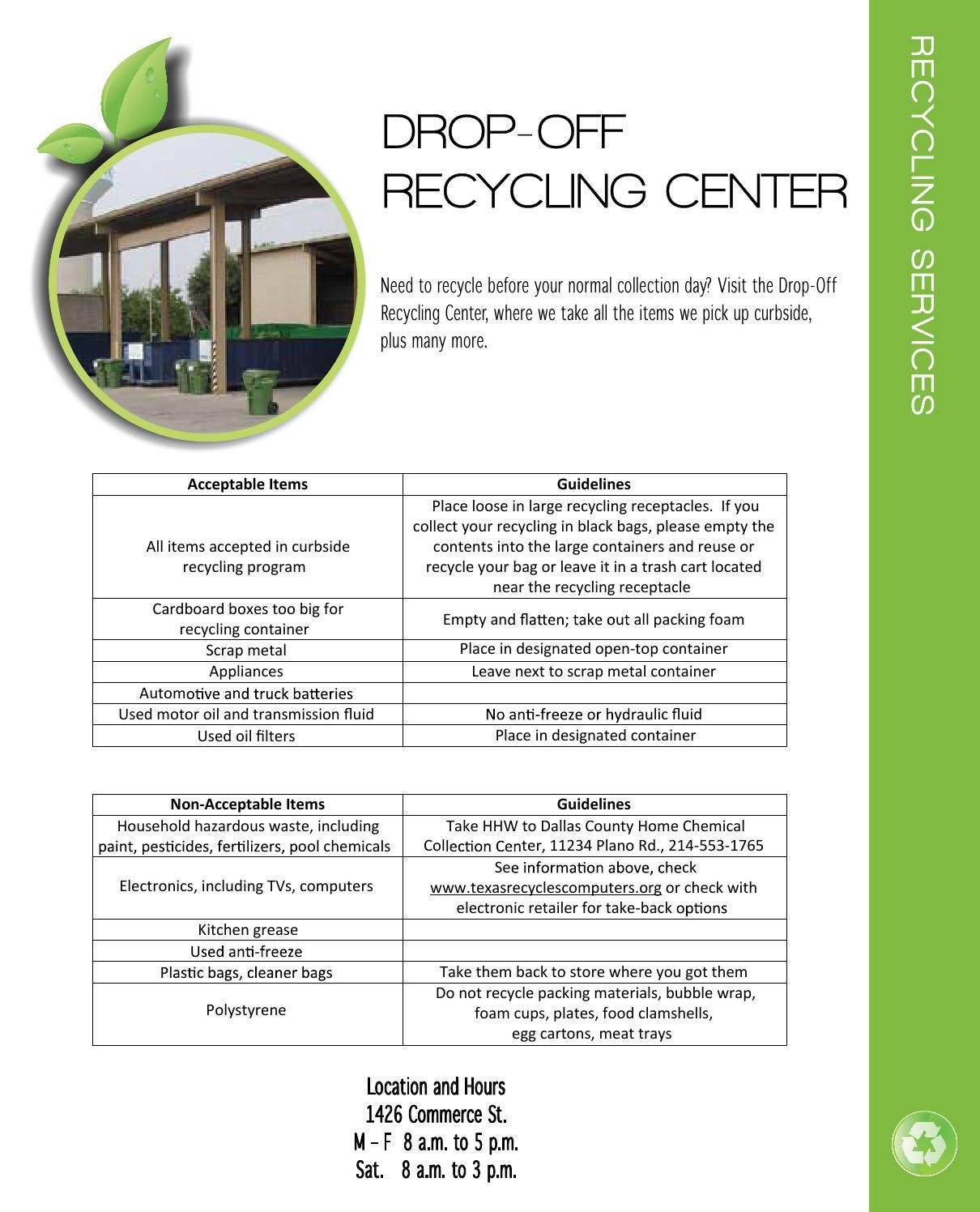 Environmental Waste Services Brochure by City of Garland, Texas Issuu