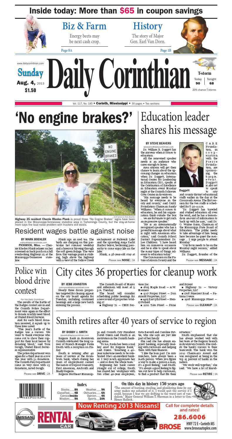 Daily Corinthian 080413 by Daily Corinthian - Issuu Daily Corinthian 080413 by Daily Corinthian - Issuu