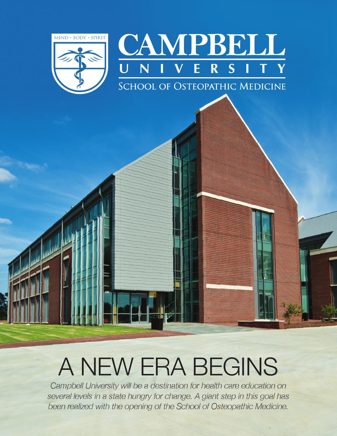 Campbell University School of Osteopathic Medicine 2013 Special