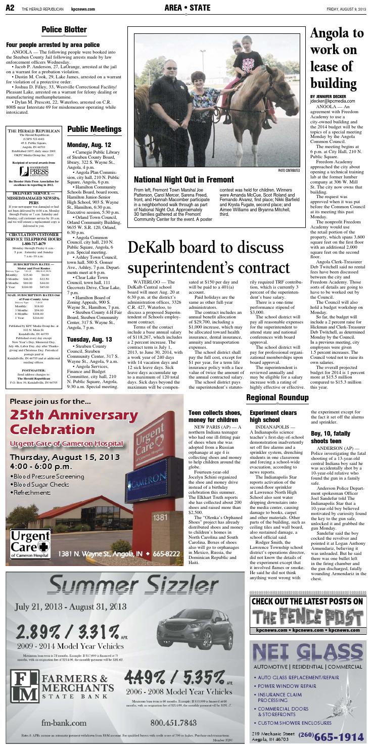The Herald Republican August 9, 2013 by KPC Media Group Issuu