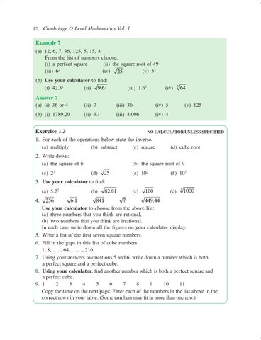 Cambridge O level Mathematics Vol 1 by Cambridge International ...