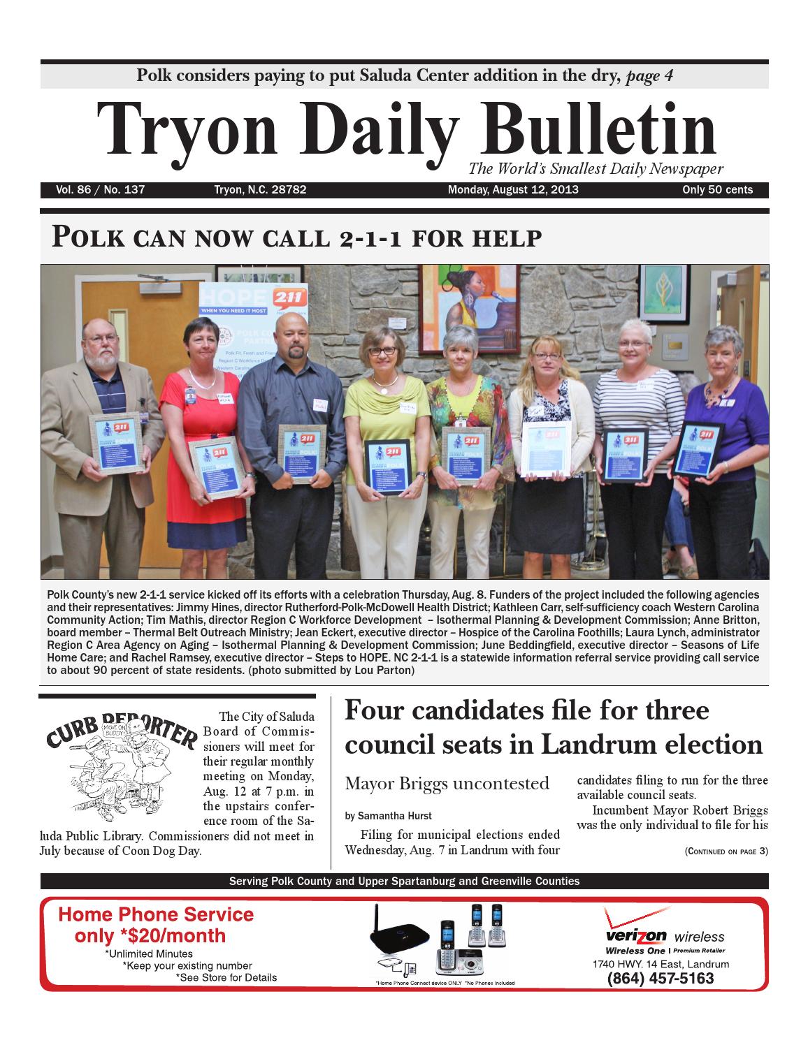 20130812 by Tryon Daily Bulletin Issuu