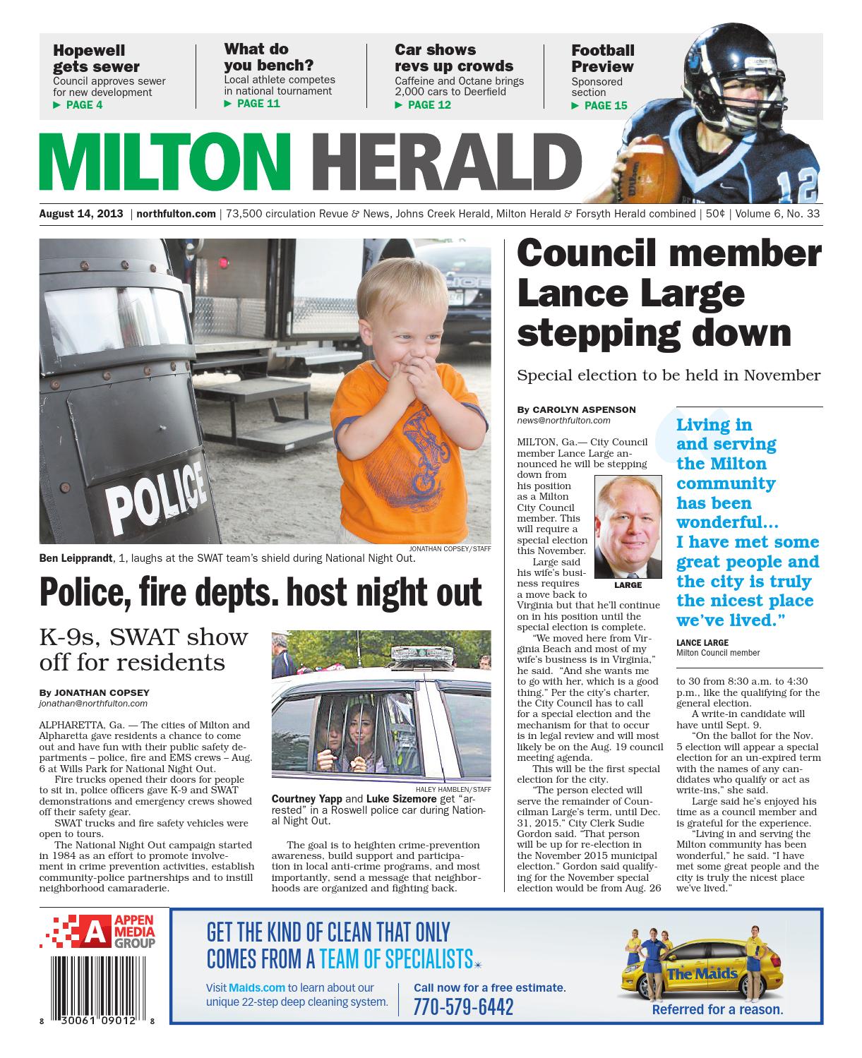 Milton Herald, August 14, 2013 by Appen Media Group Issuu