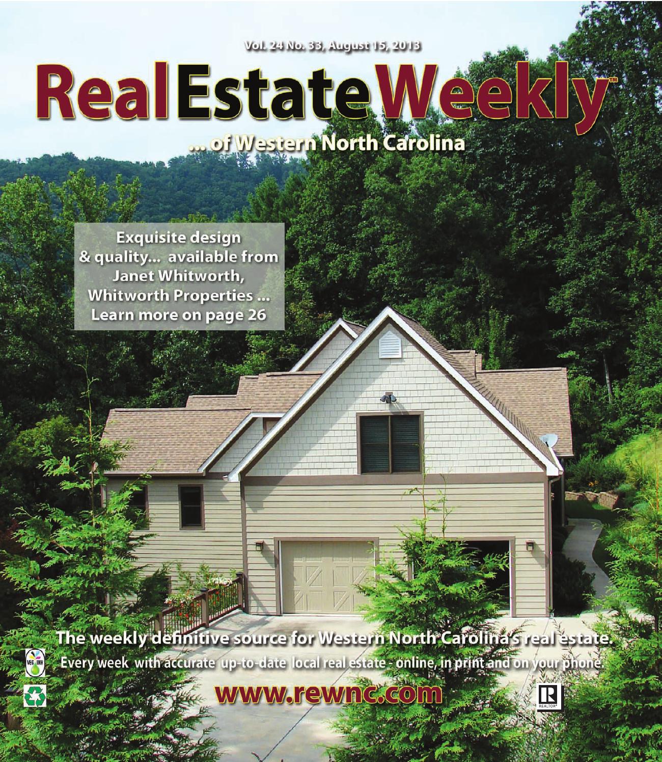 The Real Estate Weekly Vol. 24 Issue 33 by WNC Homes & Real Estate Issuu