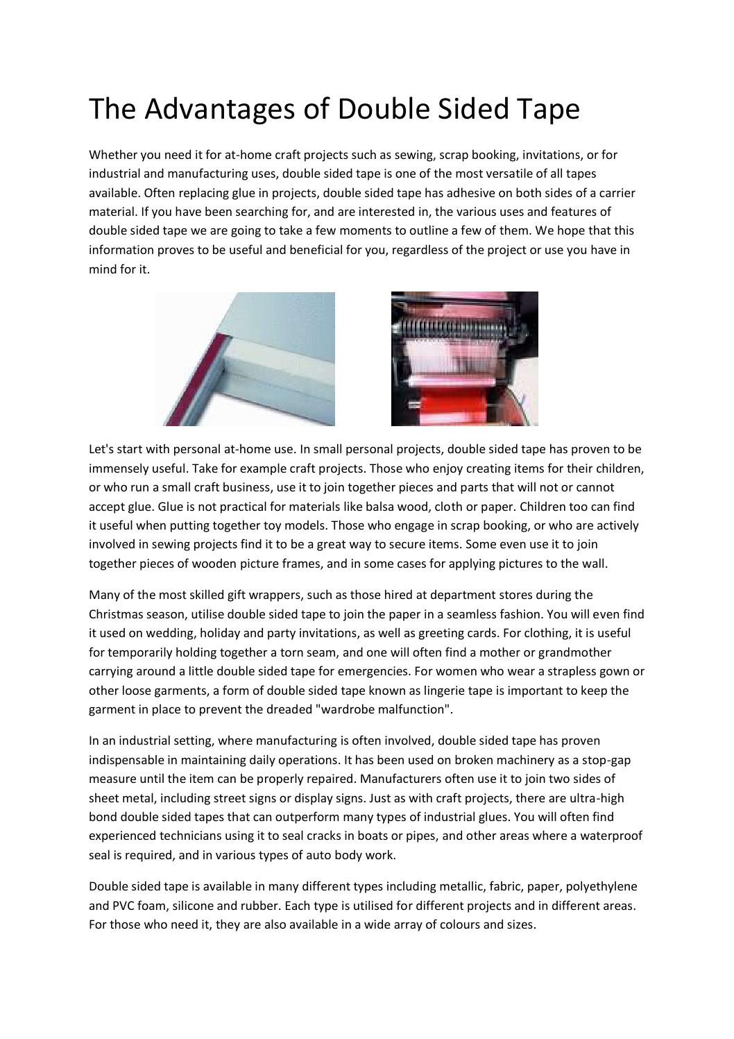 The advantages of double sided tape by Will Pastons Issuu
