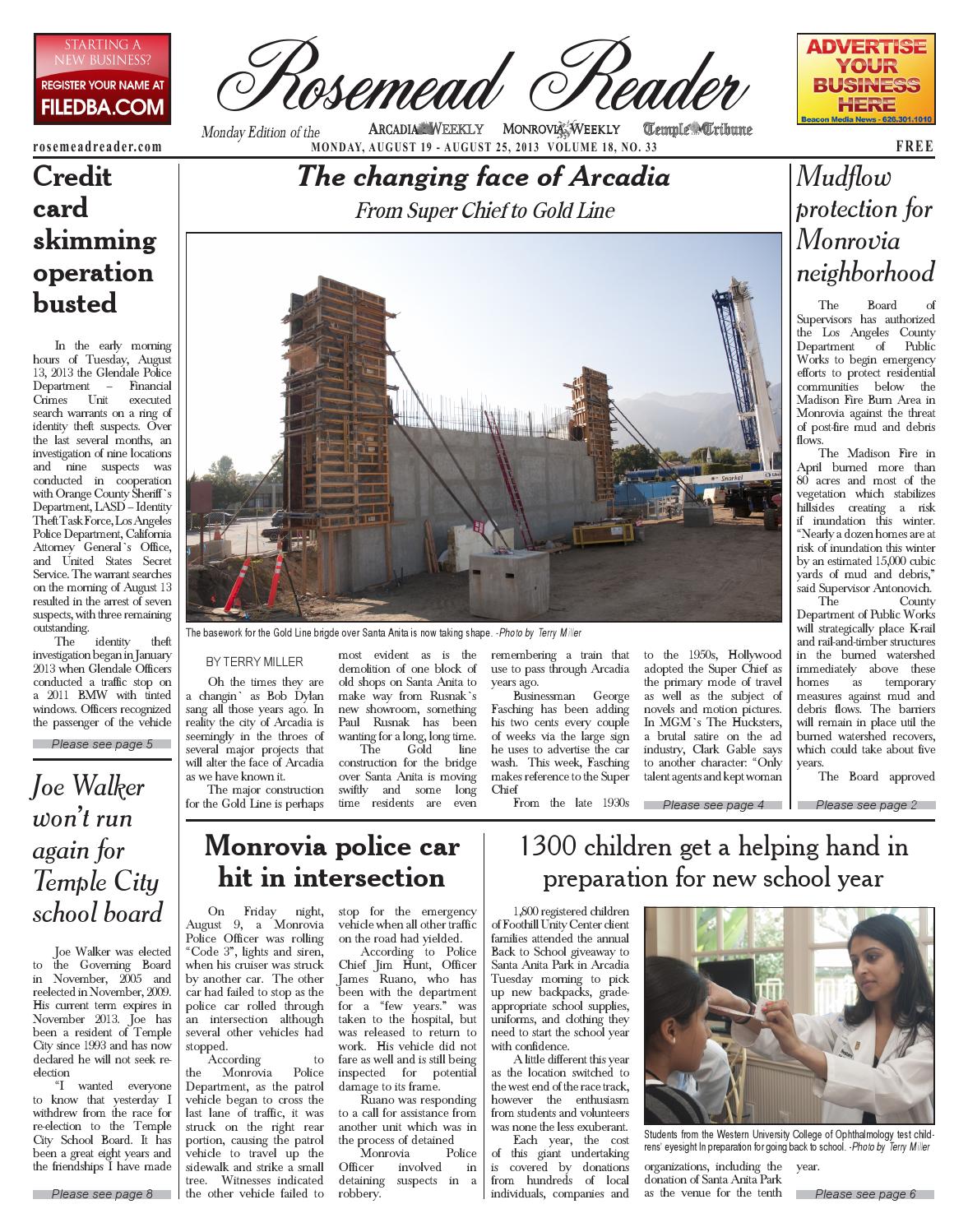2013 08 18 rosemead reader by Beacon Media News - Issuu