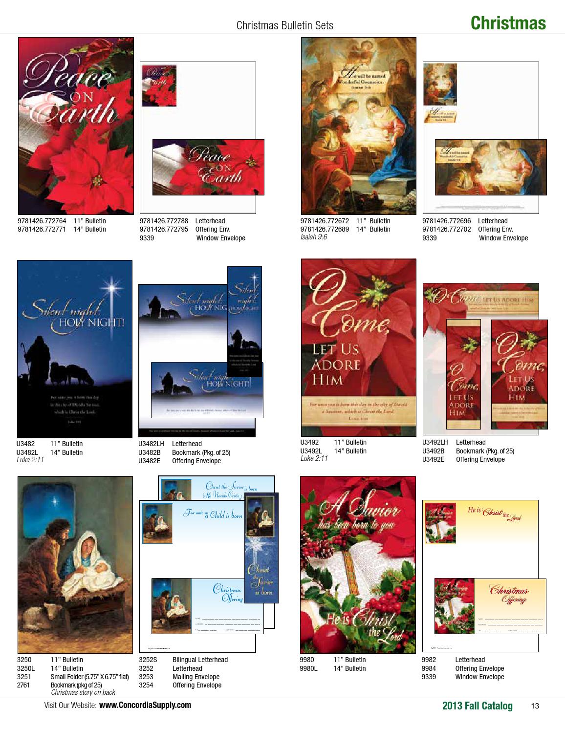 Concordia Supply 2013 Fall & Christmas Church Supply Catalog by Danny