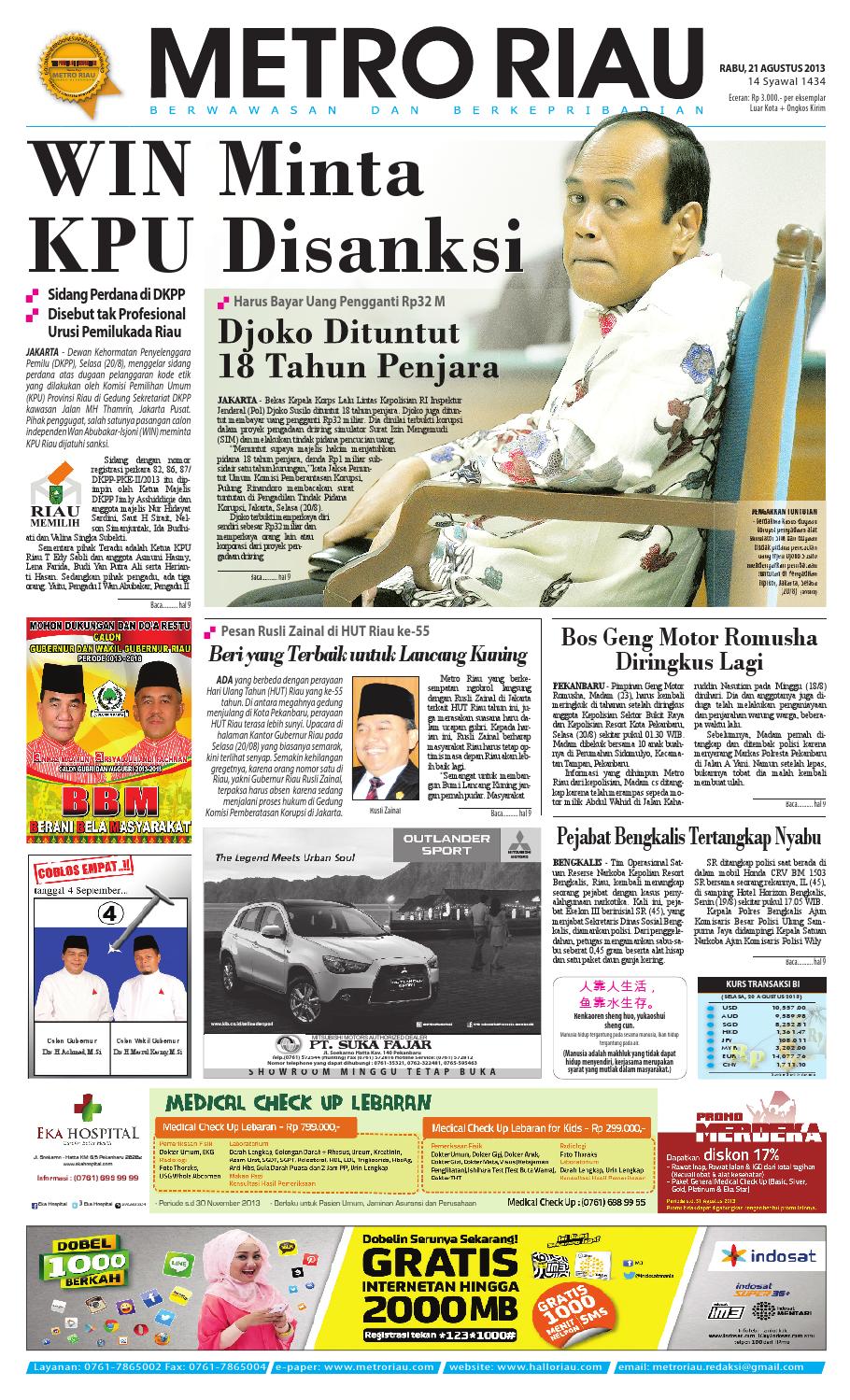 210813 By Harian Pagi Metro Riau Issuu