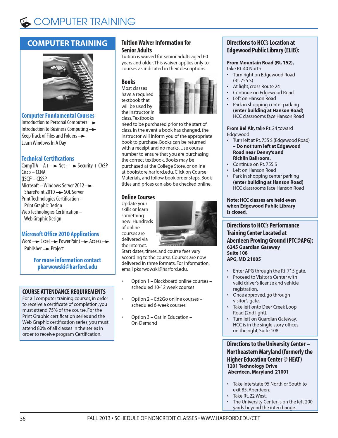HCC Fall Noncredit Schedule by Harford Community College - Issuu HCC Fall Noncredit Schedule by Harford Community College - Issuu