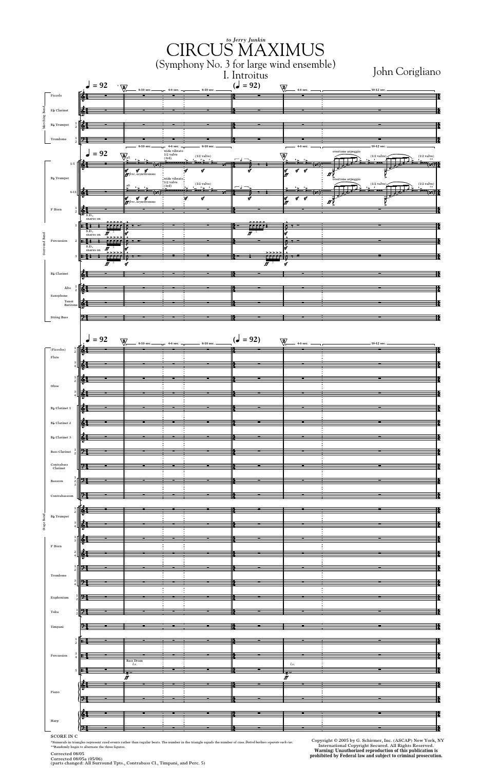 Corigliano CIRCUS MAXIMUS by ScoresOnDemand - Issuu