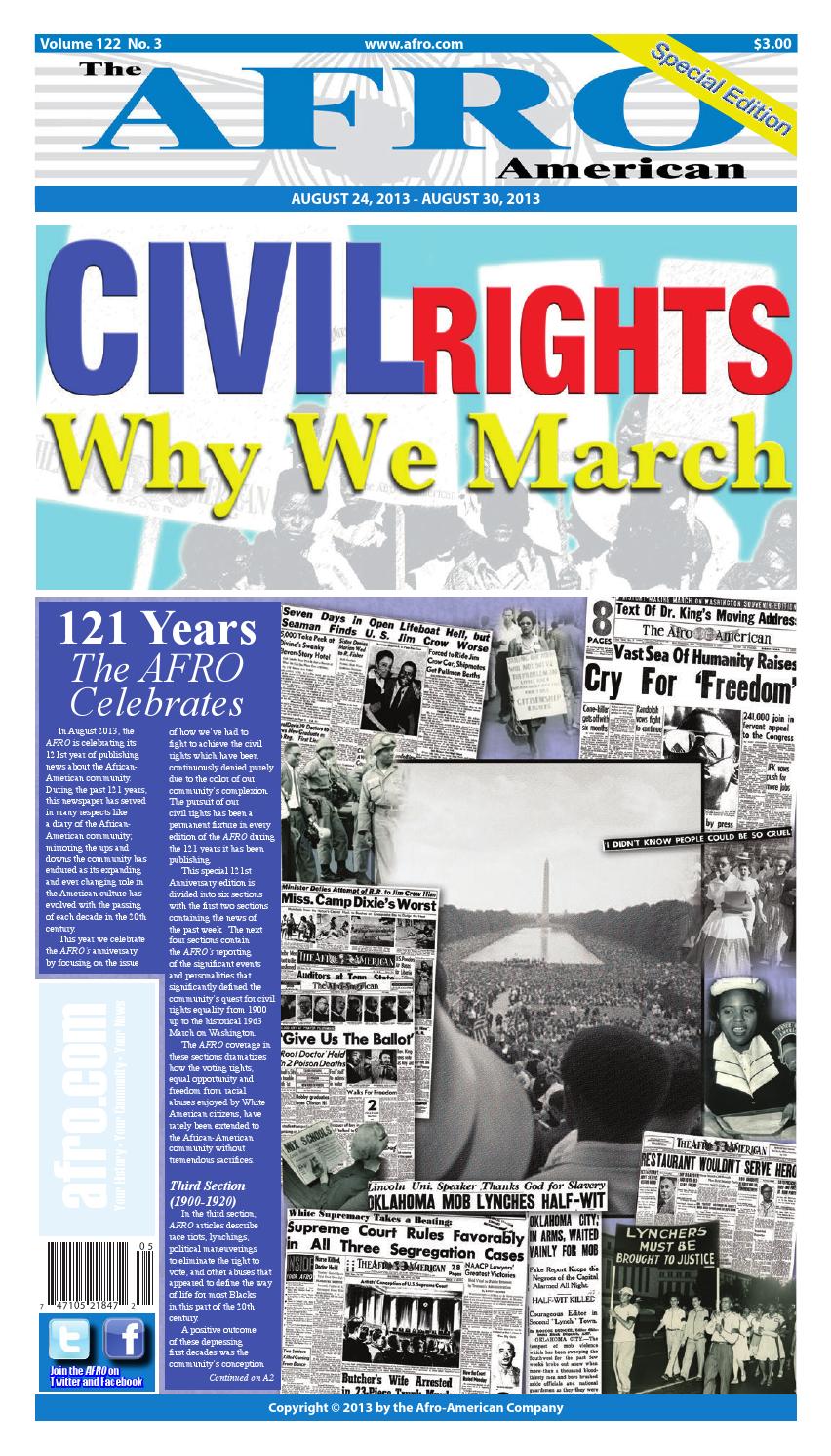 Washington afro american newspaper civil rights special edition 8 24