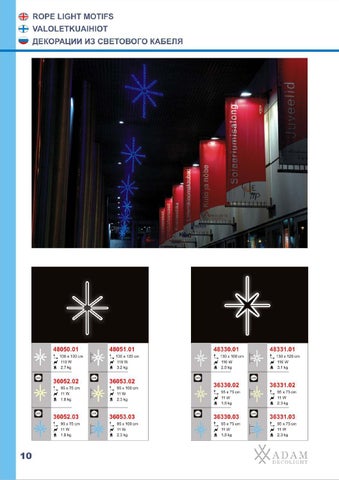 ADAMLIGHTS Adam Decolight Christmas 灯饰目录 2008 / 2009 eng fin rus 第 10 页