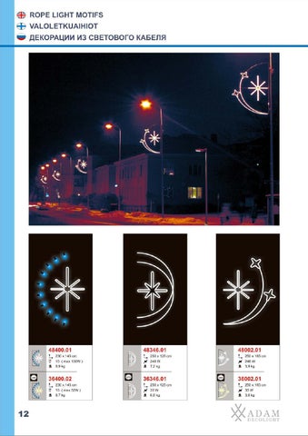 ADAMLIGHTS Adam Decolight Christmas 灯饰目录 2008 / 2009 eng fin rus 第 12 页