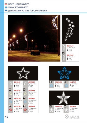 ADAMLIGHTS Adam Decolight Christmas 灯饰目录 2008 / 2009 eng fin rus 第 16 页